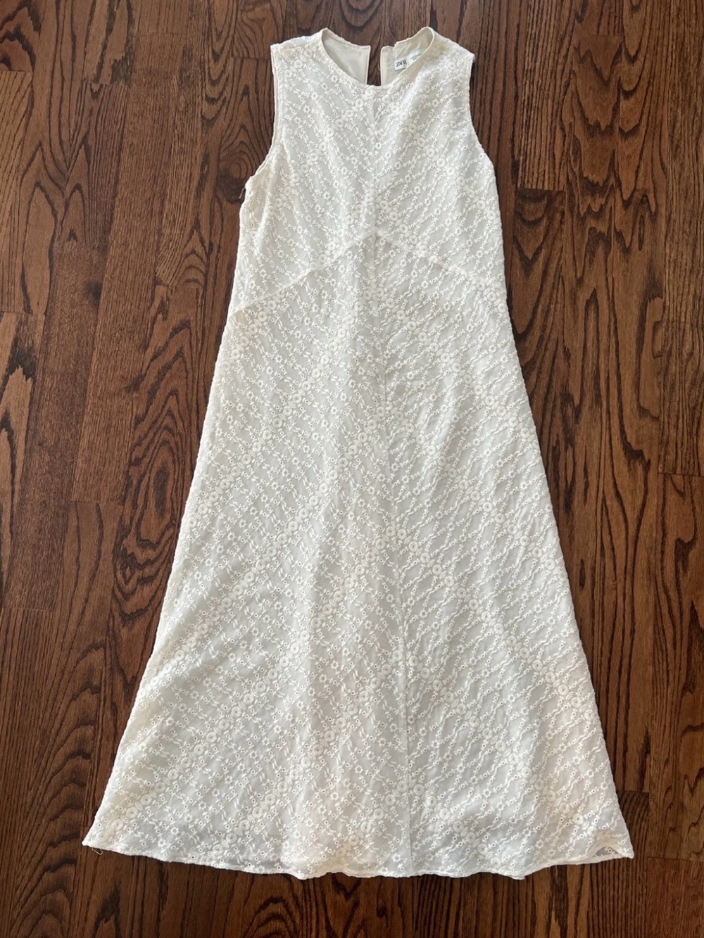 Zara Ivory A-Line Maxi Dress